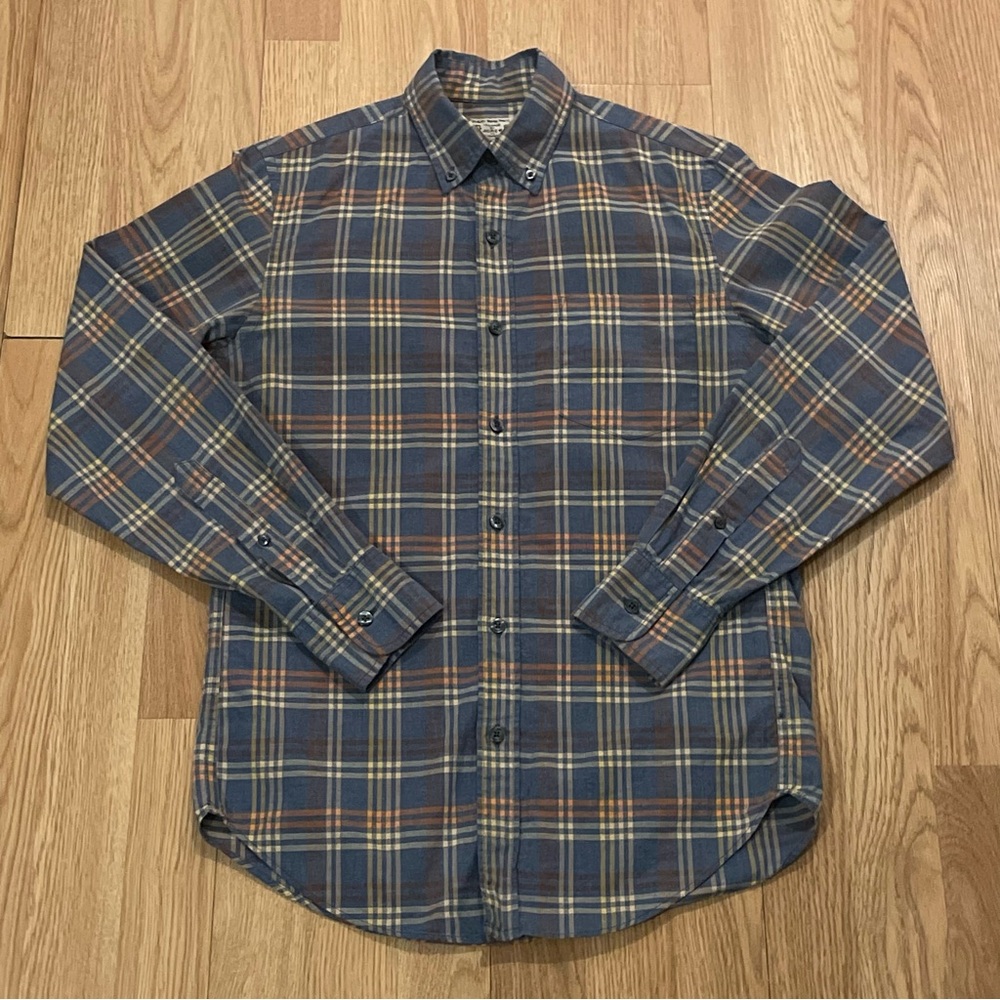 J.Crew Men’s XS Long Sleeve Button Down Shirt Brown Plaid Preppy